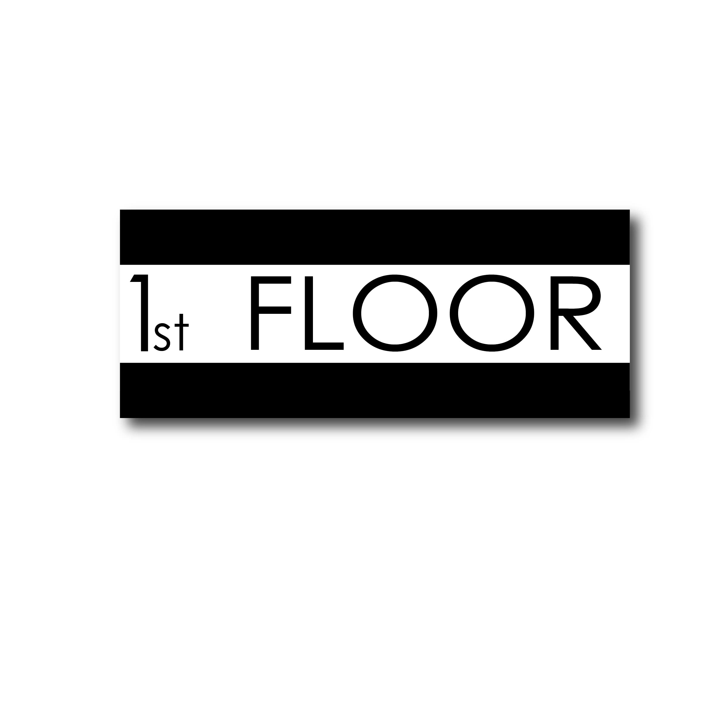 ISEE 360® First Floor I Printed Sign Sticker For Office School Hospital Cafe Restaurant Factory Shopping Mall Flat Villas Restroom Caution Warning Vinyl Pvc Signage L x H 30 x 12 Cms