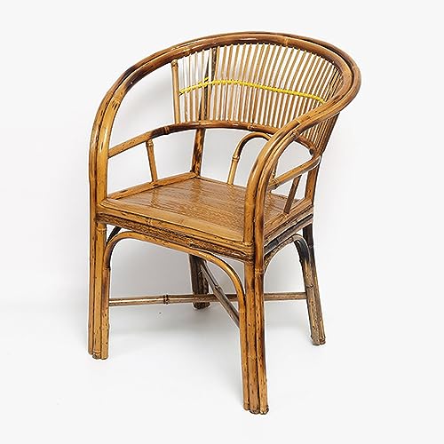 BOWCOM Sillón Silla De Mimbre Bambú Sillón De Exterior E...