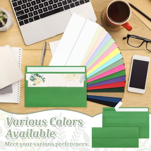 Image of 50 Pcs #10 Business Envelopes, Self Seal Standard Envelopes, Windowless Business Mailing Envelopes for Office, Checks, Letters, Invoices, Statements, Wedding, Size 4-1 /8 x 9-1 /2 inch