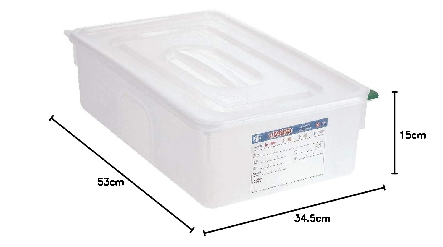 Caja fiambrera con forma de botella Araven 21 litros. (1/1 GN). 150 (h) x 530 (W) x 345 (D) mm. Paquete de: 4