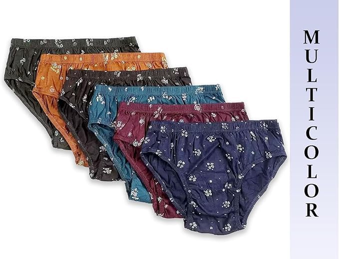 51G75dRisdL nuovva Women Cotton Underwear Combo Pack of 6, 100% Soft Cotton Hipster Panties, Breathable Floral Printed Ladies Innerwear, Multicolor Briefs