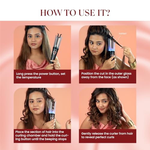 Image of Urban yog Hair Styling Combo|Hot Air Brush,Automatic Hair Curler & Straightening Brush|3-in-1 Dryer,Volumizer,Curler,Straightener|Ceramic Coating,Anti-Scald|Salon Quality at Home,Black,1200 Watts