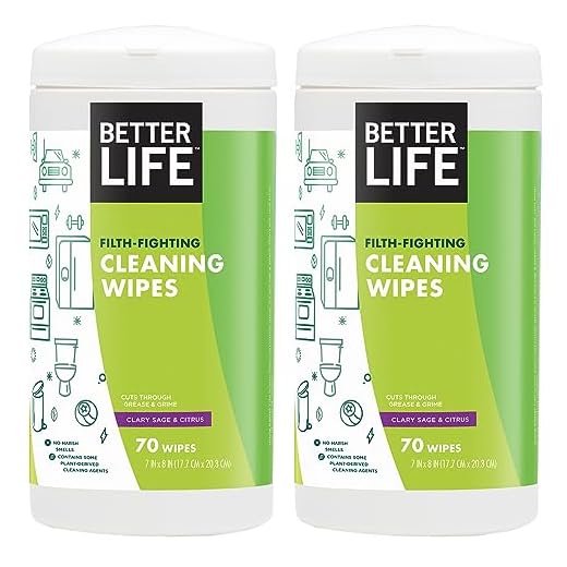 Better Life Natural All-purpose Cleaning Wipes, Clary Sage & Citrus, 140 Count
