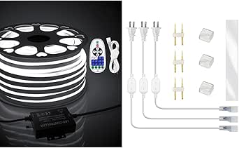 Amazon.com: Samsion 45m Outdoor Neon LED Rope Lights Waterproof 150ft ...