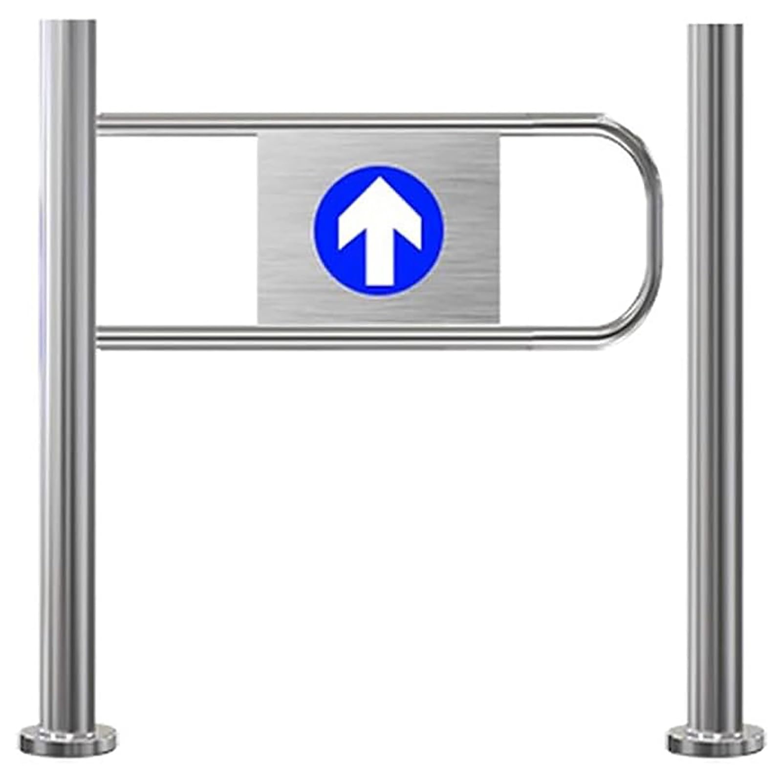 Cancello di sicurezza a battente per porte doppie, a molla, apertura a pressione, ideale per negozi e biblioteche