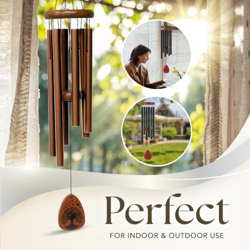 Image of Memorial Wind Chimes Gifts, Sympathy Gift Baskets, Bereavement Gift Idea, Grief, Sympathy Gifts for Loss of Loved One Husband Wife, Miscarriage Gifts for Mothers - Copper