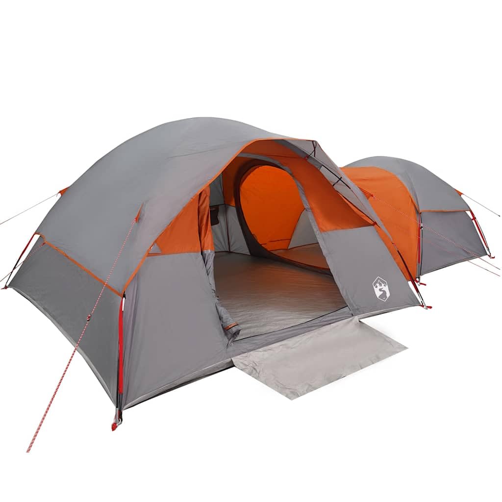 Campingzelt Personen Grün wasserdicht mit E-Anschluss, abnehmbarem Überzelt, Eingängen, Schlafkabinen, leichtes Polyester, Wind- und regendicht für Outdoor Wandern Festival