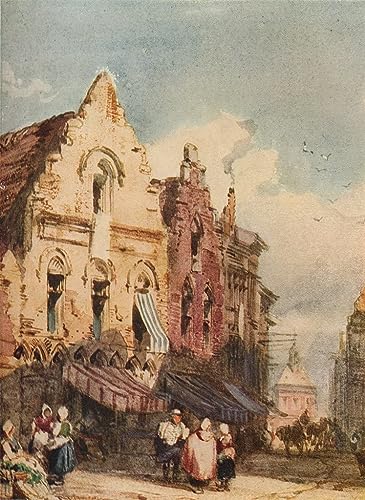 Peinture sur Toile Scène de Rue par Richard Parkes Bonington Toile Nordique 60x90cm