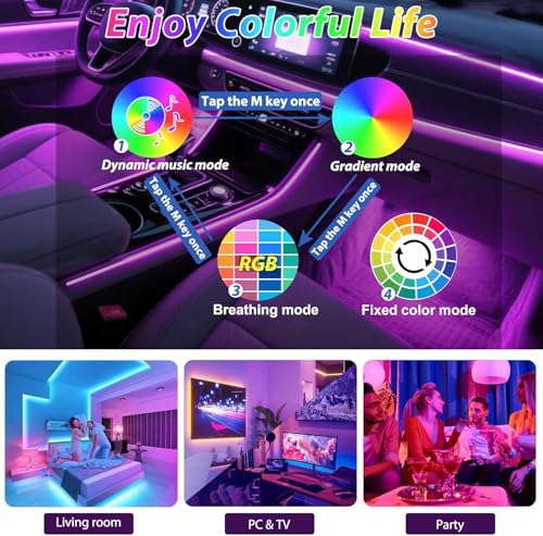 6 in 1 Car LED Strip Lights