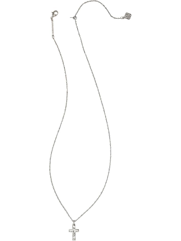 White Kendra Scott Cross Pendant Necklace