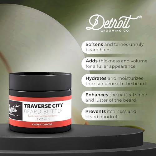 Detroit-Grooming-Co-Complete-Grooming-Fathers-Day-Gifts-for-Dad-Beard-Wash-Conditioner-Beard-Butter-and-Beard-Oil-Cherry-Tobacco-Scent-Traverse-City