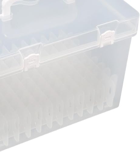 Miniatura 2 de Estuche de transporte para rotuladores, caja de almacenamiento de lápices, organizador de lápices, portátil, transparente, de mano, organizador de