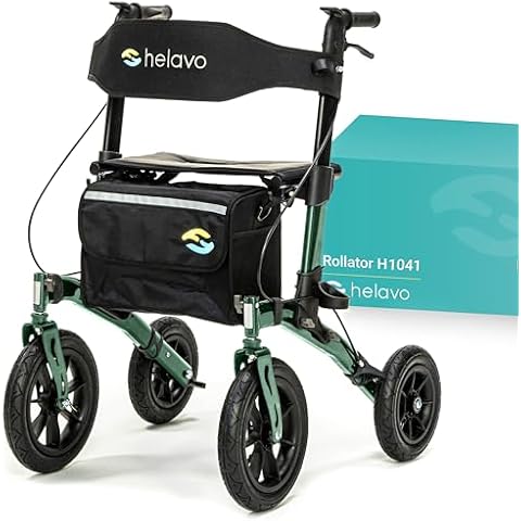 Helavo Outdoor Walker with Pneumatic Tires Cover