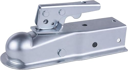 Acoplador de lengüeta de remolque recto para bola de enganche de 1-7/8 pulgadas, ancho de canal de 2 pulgadas, capacidad de 2,000 libras, acoplador