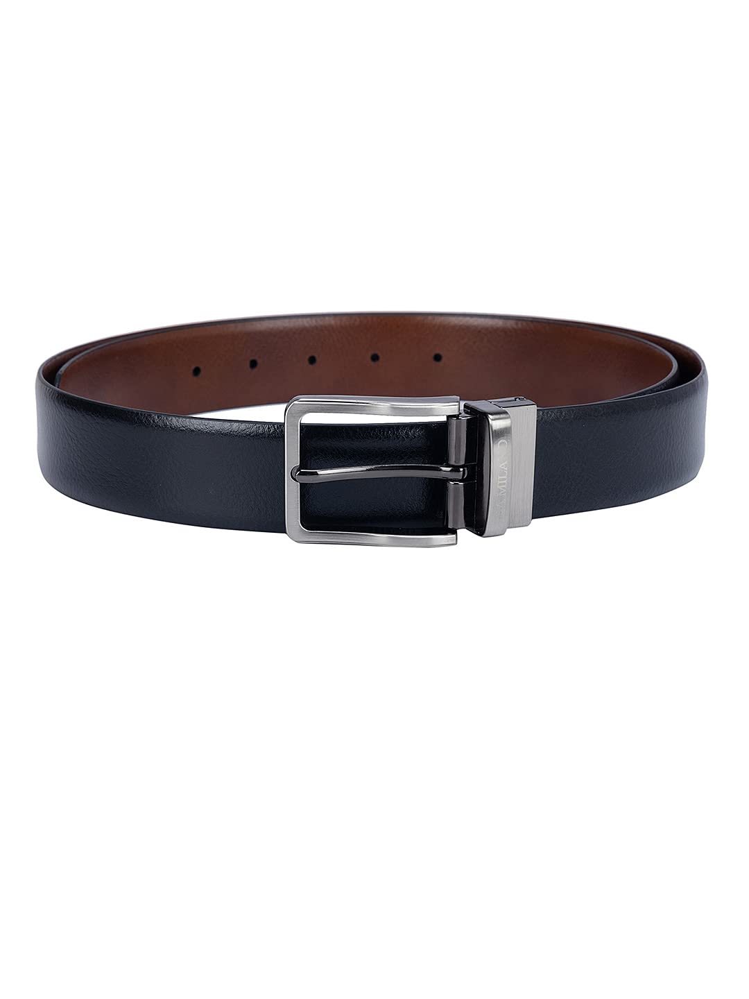 Da MilanoBlack Leather Men's Belt(BM-3250-35R-OLBLKCONWAX-$P)