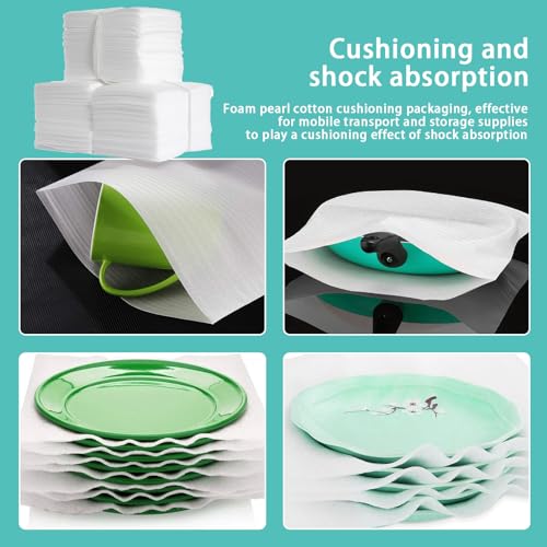 YSOOUA 100Stück Verpackungsmaterial Luftpolsterfolie Umzug 30 x 30cm Schaumfolie Schaumstoffverpackung Umzugsverpackung für Umzugskartons Kartons Geschirr Gläser Weinflaschen Versand