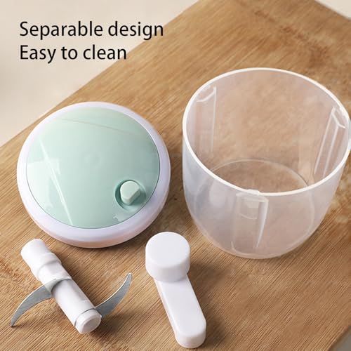 Pequeña picada artesanal: ajo picado y verduras compactas, herramienta manual de alimentos, carne picada para uso doméstico | Mini robots de comida para ajo y cebolla, portátil picado picado para coci - imagen 5