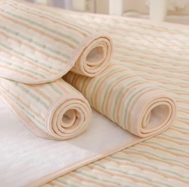 Waterproof Bed Pad (100 * 120) CM Washable Mattress Protector 4 Layer Blanket Sheet Soft and Absorbent Urine Pads for Baby Toddler Children and Adults with Incontinence