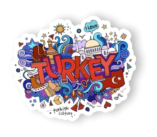 Image of Turkey Acrylic Fridge Magnet - UV Textured Printed, Stylish Multicolor Magnet for Fridge, Wardrobe & Metal Surfaces, Pack of 1 (Turkey)