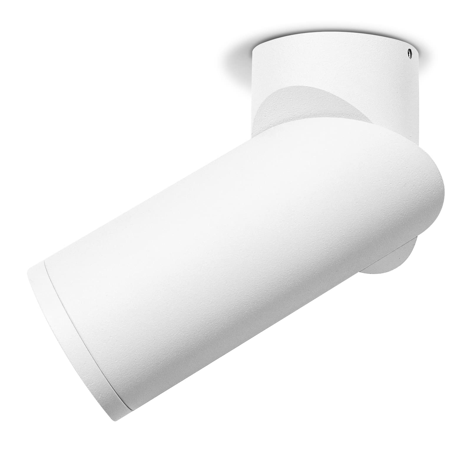 KYOTECH Spot Plafond Blanc Spot Plafonnier Orientable Moderne Luminaire Plafonnier Base GU10 Éclairage de Plafond Aluminium Rond LED Spot Mural pour Cuisine Salon Chambre