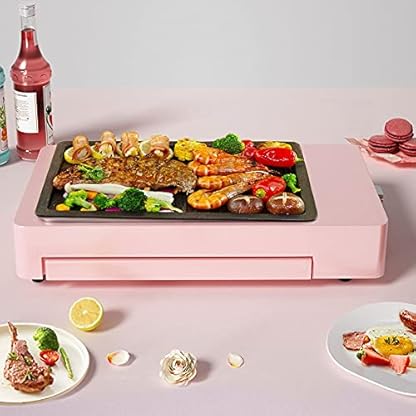 Damian-Sewing Kontaktgrill Elektrogrill-elektrischer Tischgrill Leicht Reinigung durch abnehmbare Platten-Edelstahl… – Bild 6