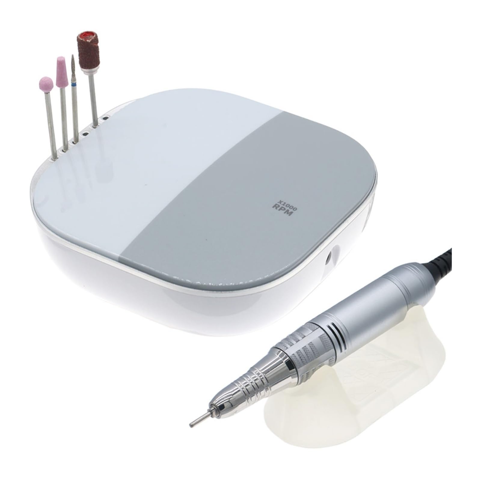 Elektryczna frezarka do paznokci, 35000RPM profesjonalna wiertarka do paznokci elektryczny pilnik wyświetlacz LED narzędzia maszyna Manicure wiertła polerka Pen do treningu i użytku domowego(Grey)