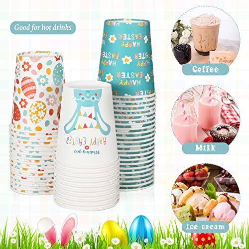 144 Pcs Easter Cups 8 Oz Holiday Assorted Paper Cups Drinking Tea Disposable Easter Coffee Cups For Hot Beverage Chocolate Easter Party Supplies Daily Use, 9 Styles #TOP6
