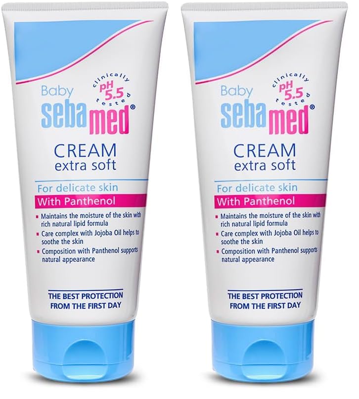 Image of Sebamed Baby Cream Extra Soft|pH 5.5|Ideal for Dry Skin|200 ml (Pack of 2)