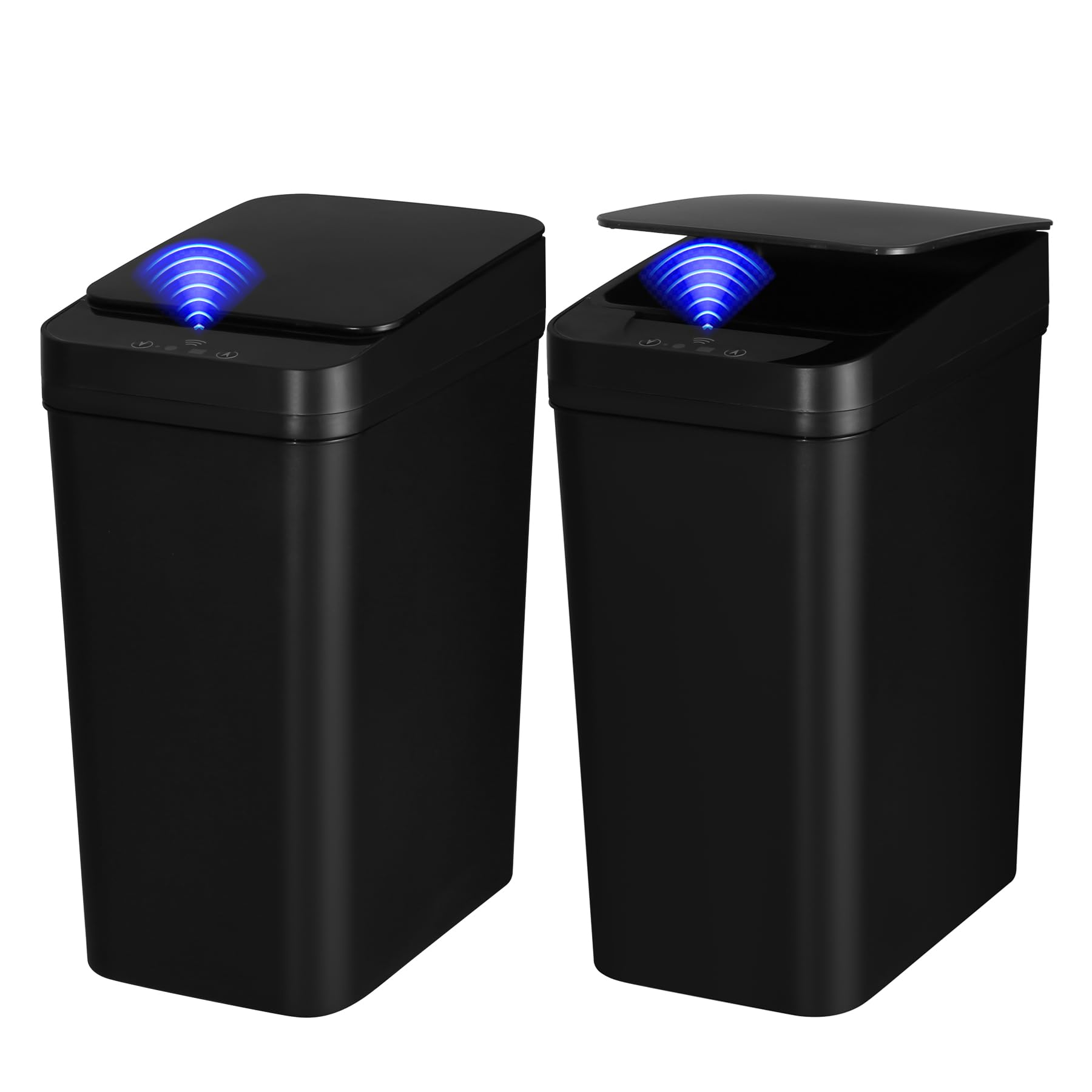 2 Pack Bathroom Trash can Smart Touchless Trash Can Automatic Motion Sensor Trash Bin with Lid 2 4