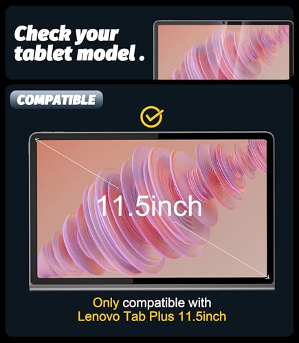 Image of Orzero (2 Pack Compatible for Lenovo Tab Plus 2024 11.5 Inch Tempered Glass Screen Protector, Protector De Pantalla 9H High Definition Anti-Scratch Bubble-Free