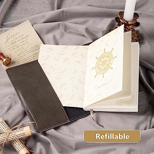 Image of Precious Princess B6 Leather Journal with Lock, Three-Digit Password Diary with Combination Lock for Girls, Boys, Adult, 7.87 X 5.51 in (Gray)