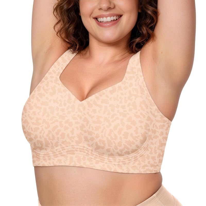 Image of ProKloud Jelly Bras for Women No Underwire Wireless Bra with Support and Lift Full Coverage Plus Size Comfy Seamless Bra