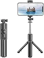 Bastão Tripé Bluetooth Multifuncional com Selfie 360º Compacto Estável e com Controle Remoto Dobrável Pau De Selfie Bluetooth 3 em 1 Celular Câmera Selfie Stick Premium