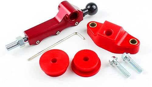 Miniatura 4 de RSSTRIIEN Cambio corto ajustable doble de aluminio con buje de poliuretano para Subaru Impreza WRX STI 5-Speed 08-14 (azul)