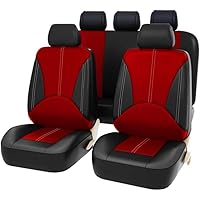 Lederen Auto Stoelhoezen Voor Toyota Yaris 2006-2011 - Complete Set Zwart/Coffee