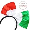 HPMAISON 2 Pezzi Bandiera Italiana Fascia per capelli Rosso & Bianco & Verde Tifosi del calcio italiano carnevale giorno nazionale copricapo Arco per capelli Hoop Party Decor per donne e ragazze #3