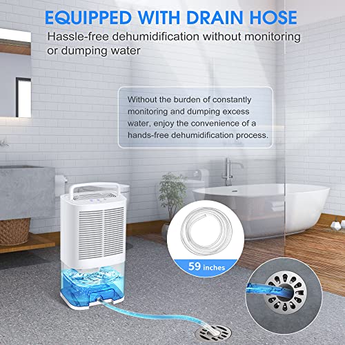 Gocheer Upgrated 64Oz Dehumidifiers For Home 8000 Cubic Feet (800 Sq.ft) Dehumidifier For Basement With Drain Hose Quiet Small Dehumidifiers For Bedroom Portable Dehumidifier For Bathroom Home Closet Rv Kitchen Garage Camper #TOP2