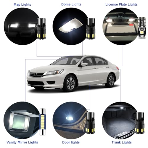 Kit luces LED interiores 14 piezas para Honda Accord 2013-2022 miniatura 3