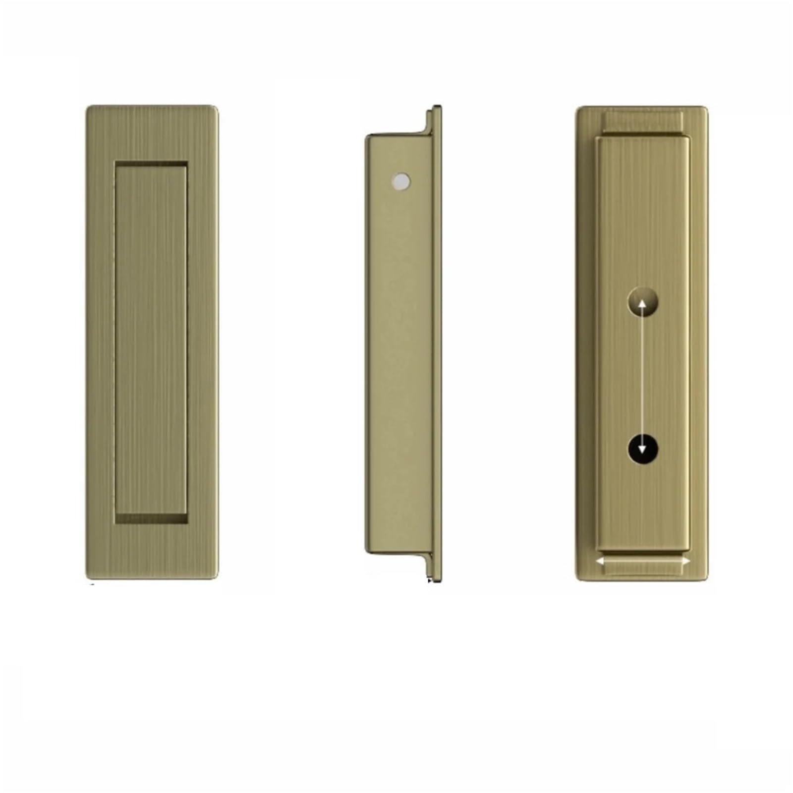 Rgoemhj Antique Bronze Stainless Steel Cabinet Door Handle Durable Hidden Drawer Invisible Embedded Concealed Handles Tatami For Doors