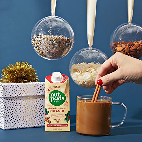image for nutpods Holiday Nog, (3-Pack), Unsweetened Dairy-Free Liquid Creamer, 