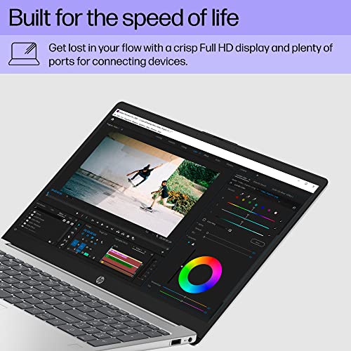 Image of HP 15.6 inch Laptop PC, Processor: 13th Generation Intel Core i7, Graphics: Intel Iris Xe Graphics, 16 GB DDR4-3200 MHz RAM, 512GB SSD, Windows 11 Home (Silver, 15-fd0099nr)