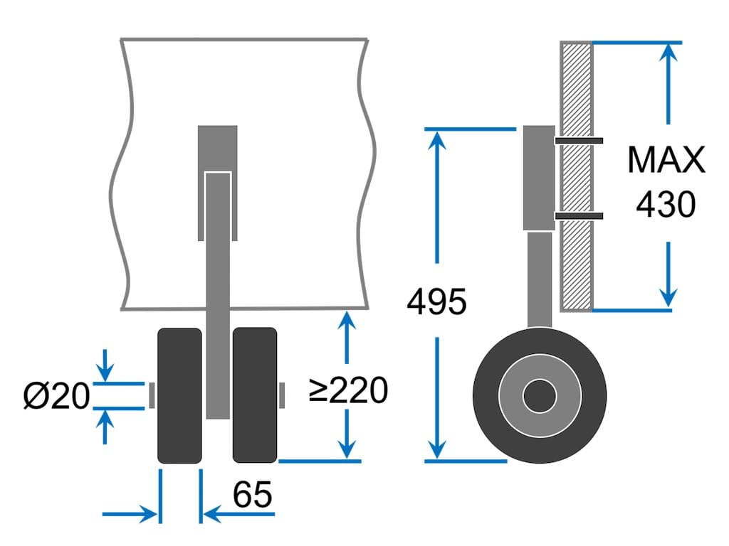 SUPROD Heckräder Slipräder Transporträder Edelstahl EW200