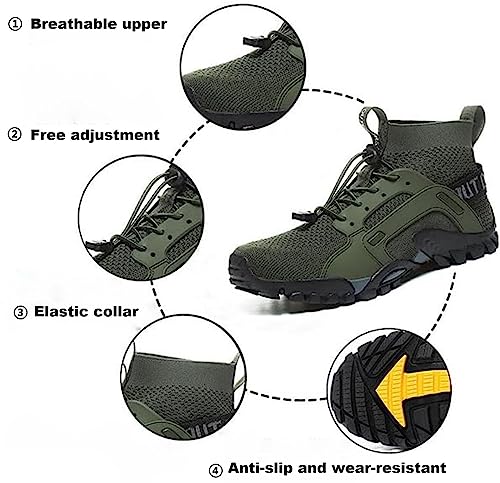 Men's Outdoor Breathable Sneakers Non-Slip Durable Waterproof Breathable Fashion Men's Trail Running Shoes2