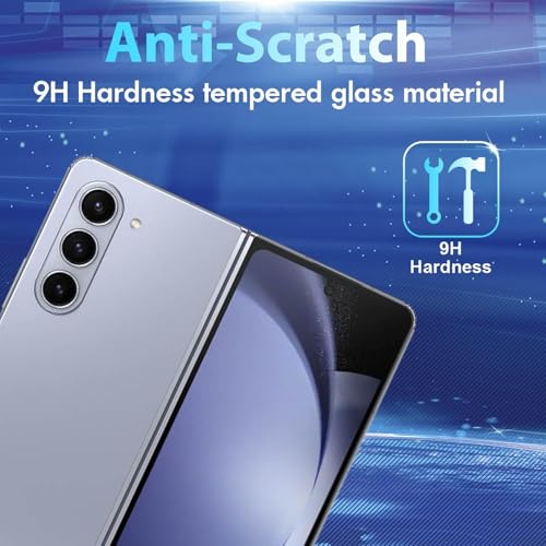 Image of [2Set 6PCS] Screen Protector Compatible with Galaxy Z Fold 5 5G, 2 Inner TPU Films + 2 Outer Tempered Glass + 2 Camera Lens Protectors, High Clarity, Anti-Shatter