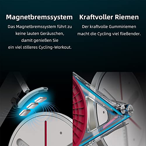 JASPORT Speedbike S3, Hometrainer Indoor Cycling Bike | Magnetisch remsysteem en krachtige riem| App met Video on Demand Training Cursussen | Borstband Inbegrepen - Afbeelding 6