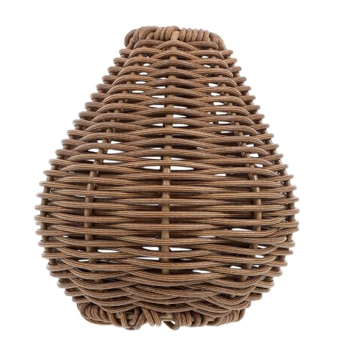 Hemobllo Jarrón De Flores De Rattan Florero De Estilo Rústico para Decoración De Hogar Sostenible y Multiusos para Ramos De Flores o Artificiales Salones y Oficinas