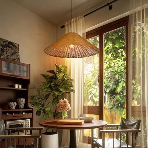Arturesthome Rattan Pendant Light Cover