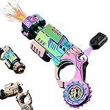 Futuristic Stress Relief Fidget Toy, Alloy Metal Decompression Toy, Adult,Black, Gray, Multicolor Options, 4.72 Inch, EDC Anxiety Relief Gadget (Multi-Color)
