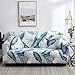 Bedruckter Sofa überzug Stretch-sofabezug-Sofa Cover-Sofaschutzbezug inklusive Kissenbezug und rutschfestem Schaumstoff,D,3-Sitzer 190-230cm