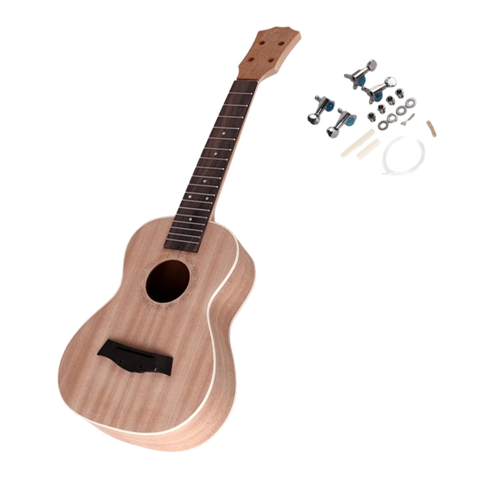 23 Calowy Zestaw DIY Ukulele Ręcznie Montowany Instrument Muzyczny Nadający Się Do Malowania Ukulele Dla Dorosłych